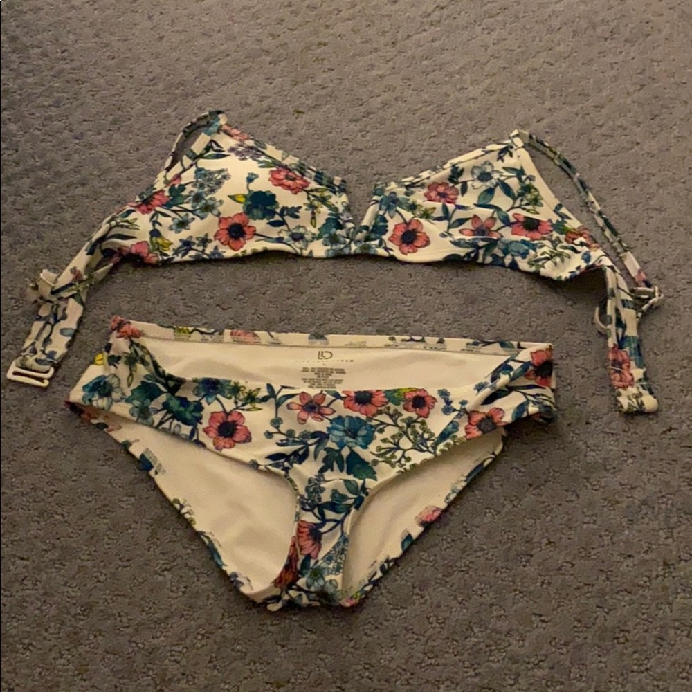 Flowered bathing suit